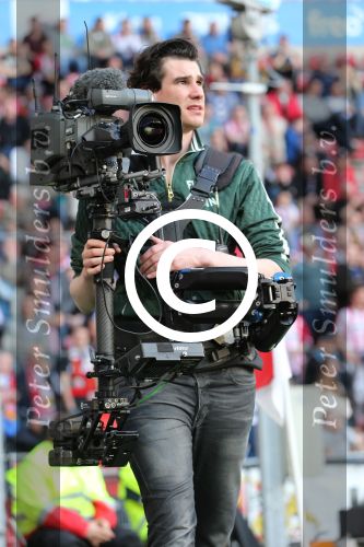 Eindhoven, 14 vApril 2013
Cameraman Ivo Borkus tijdens de wedstrijd PSV-AJAX
Foto Peter Smulders BV