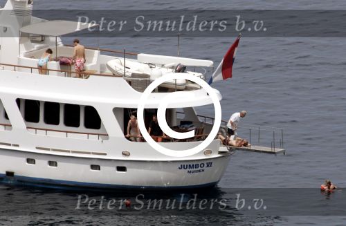Porte Ercole 8 juli 2004
Prinses Margriet,Prinses Irene ,Prins Jaime, Prins Floris en zijn vriendin, Prins Carlos op de Jumbo VI
Peter Smulders bv