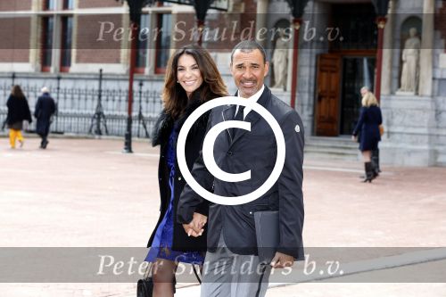 Amsterdam 13 april 2013
Ruud Gullit en zijn vriendin Maggie Jimenez bij de opening van het rijksmuseum.
Peter Smulders bv