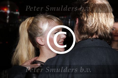 Amsterdam 8 april 2013
Presentatie ring wasteland ontworpen door Stacey Rookhuizen in club NL. Stacey met haar vriend
Peter Smulders bv