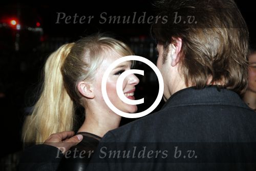 Amsterdam 8 april 2013
Presentatie ring wasteland ontworpen door Stacey Rookhuizen in club NL. Stacey met haar vriend
Peter Smulders bv