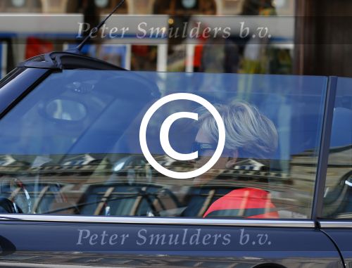 Amsterdam 11 maart 2015    
Caroline Tensen in haar mini cooper cabrio.