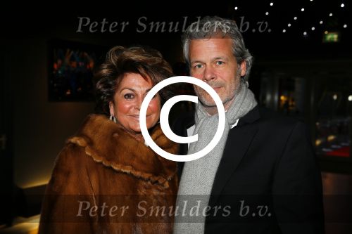 Hilversum 26 maart 2015
Gala stichting hulphond in studio 21.  
Christine Kroonenberg met vriend