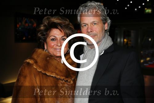 Hilversum 26 maart 2015
Gala stichting hulphond in studio 21.  
Christine Kroonenberg met vriend
