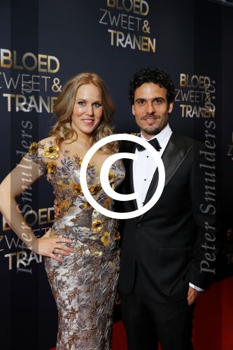 Amsterdam 30 maart 2015
Premiere Bloed zweet en tranen (film over het leven van Andre Hazes) in Tuschinski. Hadewich Minis met partner