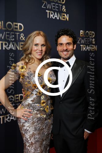 Amsterdam 30 maart 2015
Premiere Bloed zweet en tranen (film over het leven van Andre Hazes) in Tuschinski. Hadewich Minis met partner