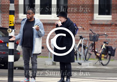 Amsterdam 9 maart 2015 
Howard Komproe met zijn vriendin in Amsterdam zuid