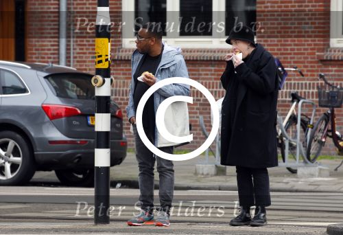 Amsterdam 9 maart 2015 
Howard Komproe met zijn vriendin in Amsterdam zuid