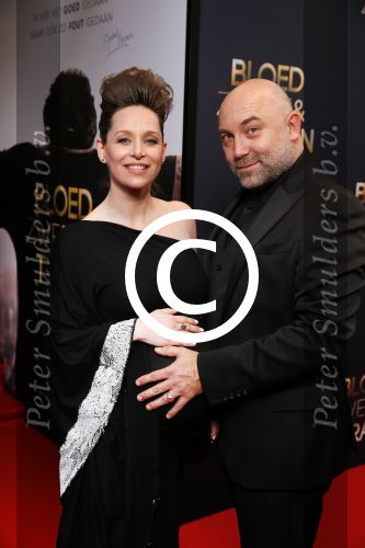 Amsterdam 30 maart 2015
Premiere Bloed zweet en tranen (film over het leven van Andre Hazes) in Tuschinski.
Loek Peters met zijn zwangere vrouw