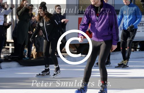 Biddinghuizen 8 maart 2015
Rosanna Kluivert schaatst mee voor de hollandse 100. een initiatief van Prins Bernhard jr