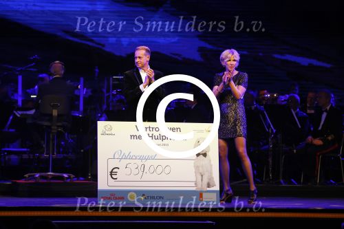 Hilversum 26 maart 2015Gala stichting hulphond in studio 21. Eric Bouwer en Rudolph Strickwold en Anita Witzier