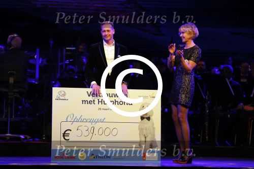 Hilversum 26 maart 2015Gala stichting hulphond in studio 21. Eric Bouwer en Rudolph Strickwold en Anita Witzier