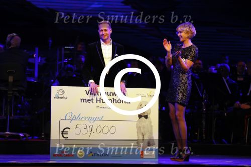Hilversum 26 maart 2015Gala stichting hulphond in studio 21. Eric Bouwer en Rudolph Strickwold en Anita Witzier