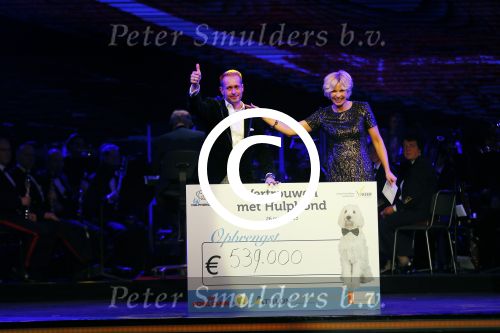 Hilversum 26 maart 2015
Gala stichting hulphond in studio 21. Eric Bouwer en Rudolph Strickwold en Anita Witzier