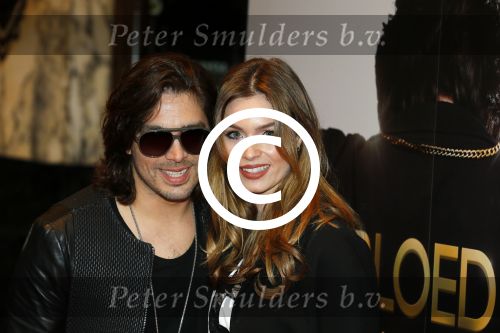 Amsterdam 30 maart 2015
Premiere Bloed zweet en tranen (film over het leven van Andre Hazes) in Tuschinski.
Waylon met vriendin Joelle Witschge