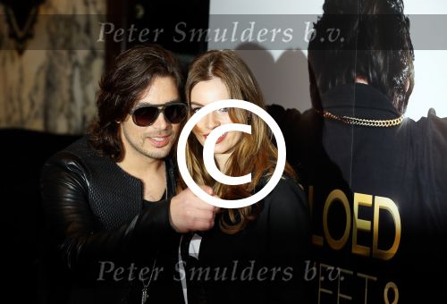 Amsterdam 30 maart 2015
Premiere Bloed zweet en tranen (film over het leven van Andre Hazes) in Tuschinski.
Waylon met vriendin Joelle Witschge
