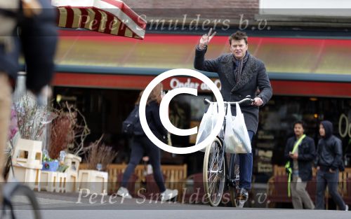 Amsterdam 23 maart 2016
Beau v Erven Dorens op de fiets in Amsterdam.