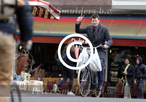 Amsterdam 23 maart 2016
Beau v Erven Dorens op de fiets in Amsterdam.