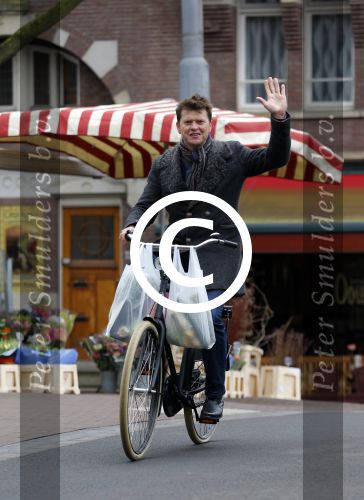 Amsterdam 23 maart 2016
Beau v Erven Dorens op de fiets in Amsterdam.