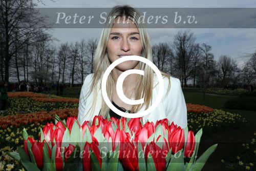 Lisse 9 april 2016
Doop van tulip Estavana Polman in de keukenhof. Estavana is de nieuwe vriendin van Rafael v d Vaart. Haar ouders zijn ook aanwezig.