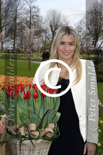 Lisse 9 april 2016
Doop van tulip Estavana Polman in de keukenhof. Estavana is de nieuwe vriendin van Rafael v d Vaart. Haar ouders zijn ook aanwezig.