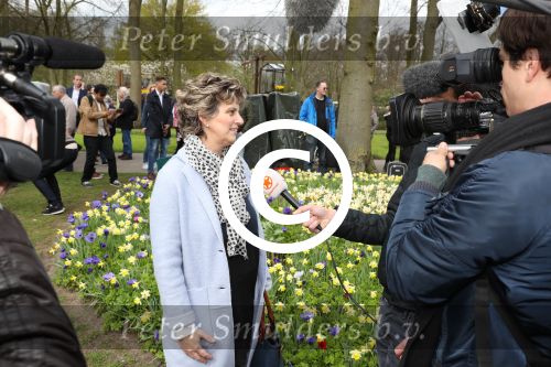 Lisse 9 april 2016
Doop van tulip Estavana Polman in de keukenhof. Estavana is de nieuwe vriendin van Rafael v d Vaart. Haar ouders zijn ook aanwezig.