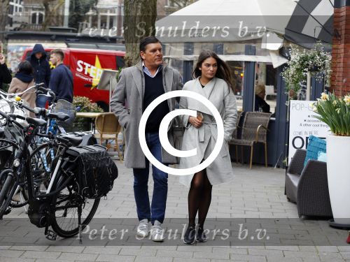 Amsterdam 22 maart 2016 
Frank Masmeijer met zijn dochter in Amsterdam zuid