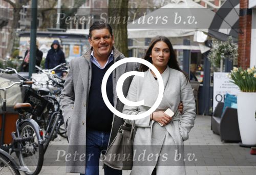 Amsterdam 22 maart 2016 
Frank Masmeijer met zijn dochter in Amsterdam zuid