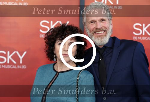 Amsterdam  3 april 2016
Premiere musical Sky in het Amsterdam theater.
Henriette Tol met man Rob Snoek