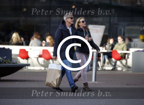 Amsterdam 14 maart 2016 
Jaap Jongbloed met zijn nieuwe vriendin Paola Goldsteen.