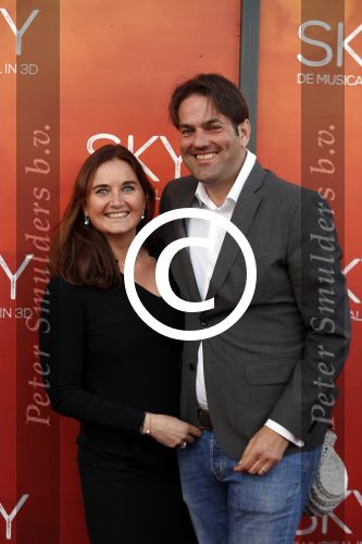 Amsterdam  3 april 2016
Premiere musical Sky in het Amsterdam theater.
Jean Luc Zeguers met vrouw