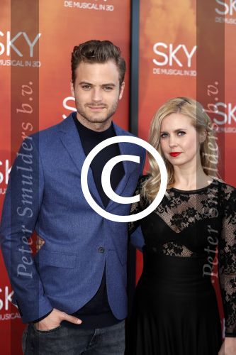 Amsterdam  3 april 2016
Premiere musical Sky in het Amsterdam theater.
Jim bakkum met Bettina Holwerda
