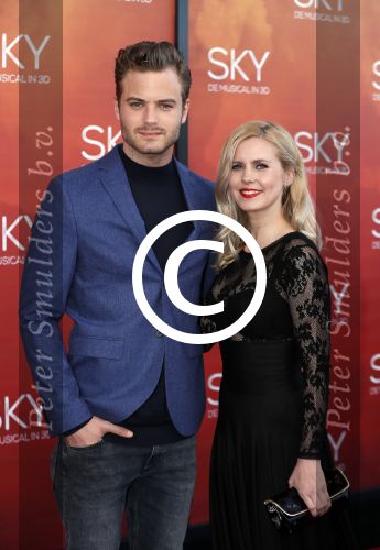 Amsterdam  3 april 2016
Premiere musical Sky in het Amsterdam theater.
Jim bakkum met Bettina Holwerda