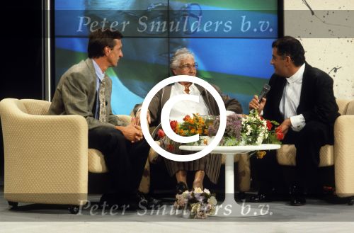 Hilversum, 
Jack v Geldert intervieuwt Johan Cruijff en zn moeder Cruijff
Foto Peter Smulders BV