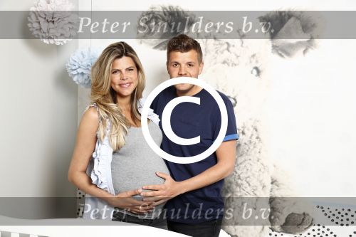 Hilversum 14 april 2016
Jaap Reesema en zijn zwangere vriendin Kim Kotter in de babykamer.