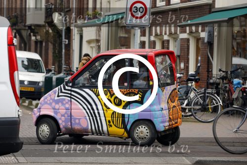 Amsterdam 18 maart 2016 
Vriendin Manuel Broekman in zijn scootmobiel