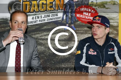 Zandvoort 20 april 2016
Persconferentie Max Verstapen ivm race event ism met Circuitpark Zandvoort en Jumbo.
Prins Bernhard Junior Jos Verstappen en Frits v Eerd waren aanwezig.