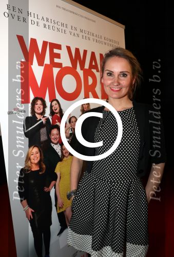Amsterdam 11 april 2016
Castpresenatie we want more,
Niemand minder dan Petra Laseur, Angela Groothuizen, Carolina Mout, Wimie Wilhelm, Tina de Bruin,  Anne-Marie Jung, Peggy Vrijens, Elise Schaap, Sytske van der Ster, Rop Verheijen, Emma van Muiswinkel, Esther Lindenbergh en Rosanne de Wijs behoren tot de cast van We Want More!