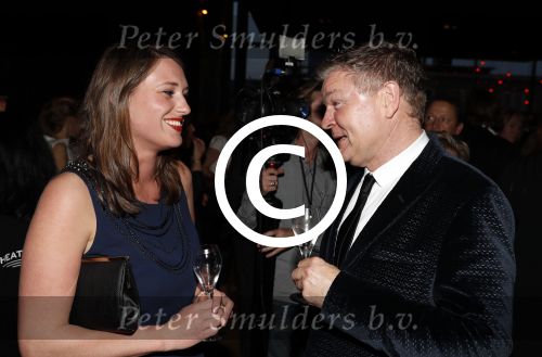 Amsterdam 3 april 2016
Premiere musical Sky in het Amsterdam theater.
Rene Mioch met vriendin