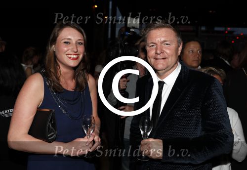 Amsterdam 3 april 2016
Premiere musical Sky in het Amsterdam theater.
Rene Mioch met vriendin
