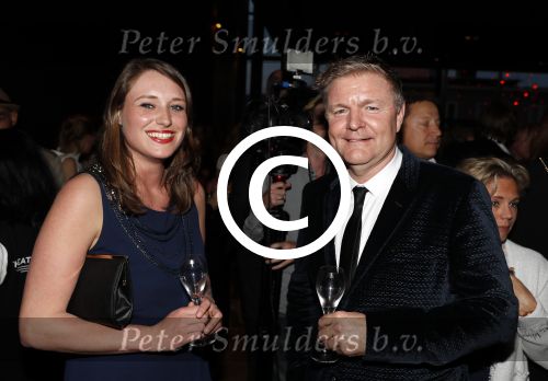 Amsterdam 3 april 2016
Premiere musical Sky in het Amsterdam theater.
Rene Mioch met vriendin