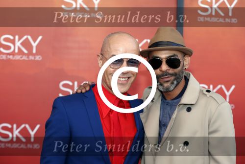 Amsterdam  3 april 2016
Premiere musical Sky in het Amsterdam theater.
Stanley Burlesson met Ivo Chundro