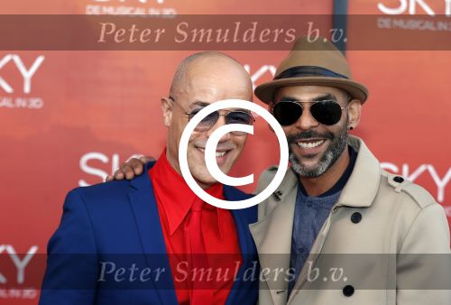 Amsterdam  3 april 2016
Premiere musical Sky in het Amsterdam theater.
Stanley Burlesson met Ivo Chundro