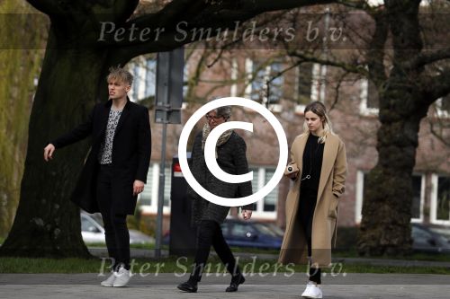 Amsterdam 2 april 2016 
Viktor Fischer met .... op straat in Amsterdam.
