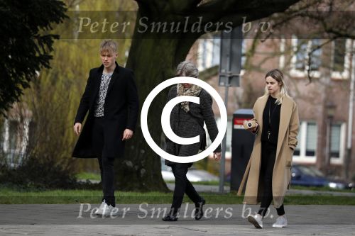 Amsterdam 2 april 2016 
Viktor Fischer met .... op straat in Amsterdam.
