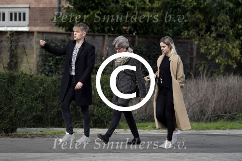 Amsterdam 2 april 2016 
Viktor Fischer met .... op straat in Amsterdam.