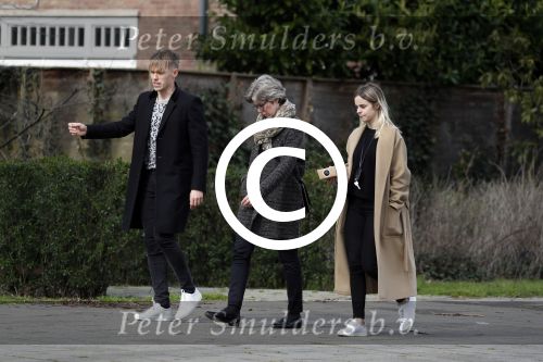 Amsterdam 2 april 2016 
Viktor Fischer met .... op straat in Amsterdam.