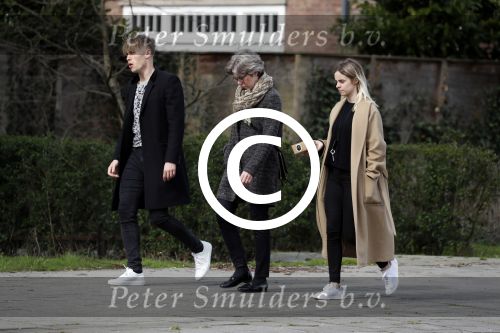 Amsterdam 2 april 2016 
Viktor Fischer met .... op straat in Amsterdam.