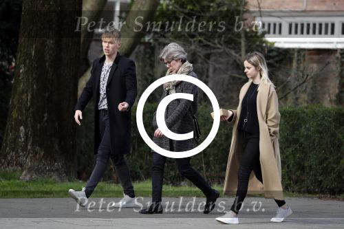 Amsterdam 2 april 2016 
Viktor Fischer met .... op straat in Amsterdam.