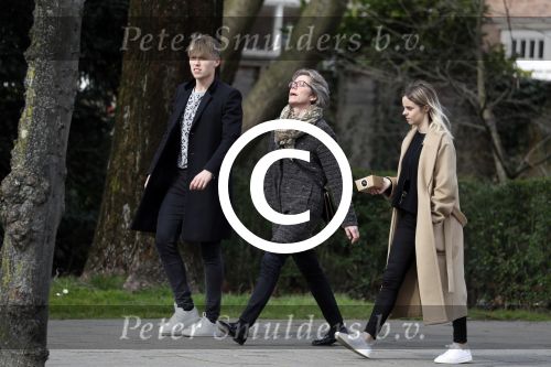 Amsterdam 2 april 2016 
Viktor Fischer met .... op straat in Amsterdam.